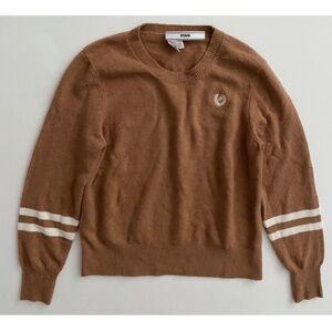 PINK Victoria's Secret Sweater Knit Varsity Stripe Logo Chest Pullover Nwt 60OW